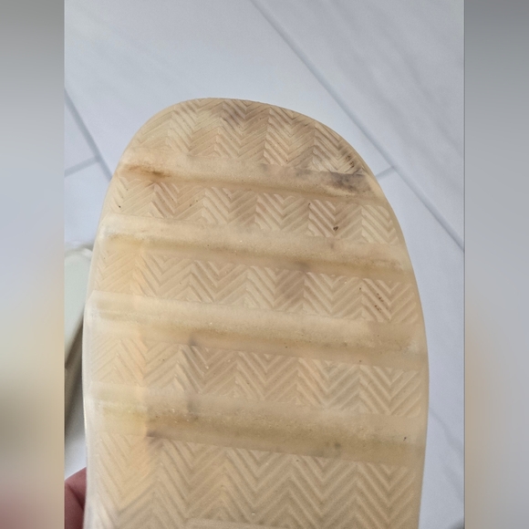 Tory Burch Women's Size 5B Ivory Logo Bubble Jelly Slide Sandal Shoes. - Picture 15 of 15